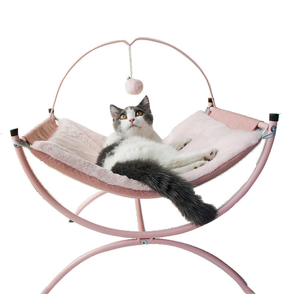 Four Seasons Cat Recliner Bed – Elevated Breathable Pet Nest for All-Season Comfort