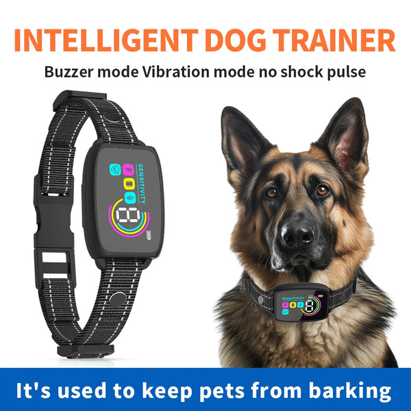 Smart Anti-Bark Dog Collar – Rechargeable, Waterproof & Adjustable