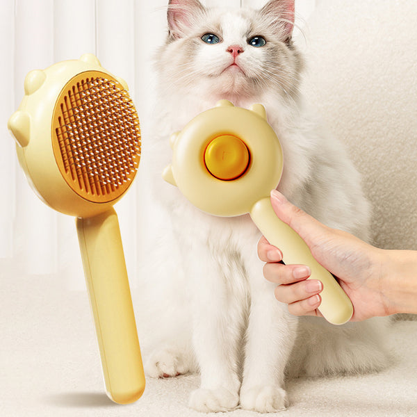 Pet Grooming Comb – Cat & Dog Hair Remover Brush with Massage Function