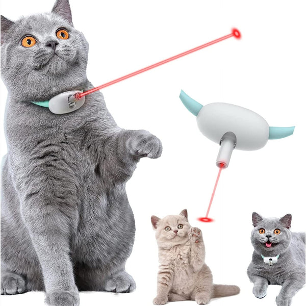 Smart Laser Cat Collar Toy – Hands-Free Automatic Teaser | USB Rechargeable & Adjustable