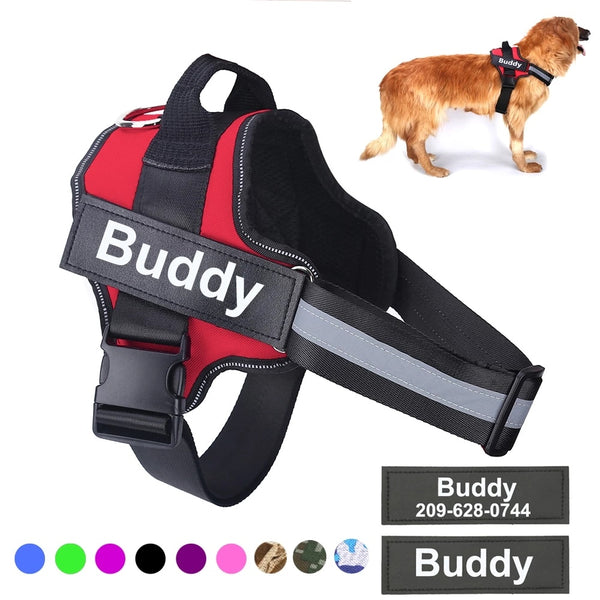Personalized No-Pull Dog Harness – Reflective, Adjustable Pet Vest for Small to Large Dogs