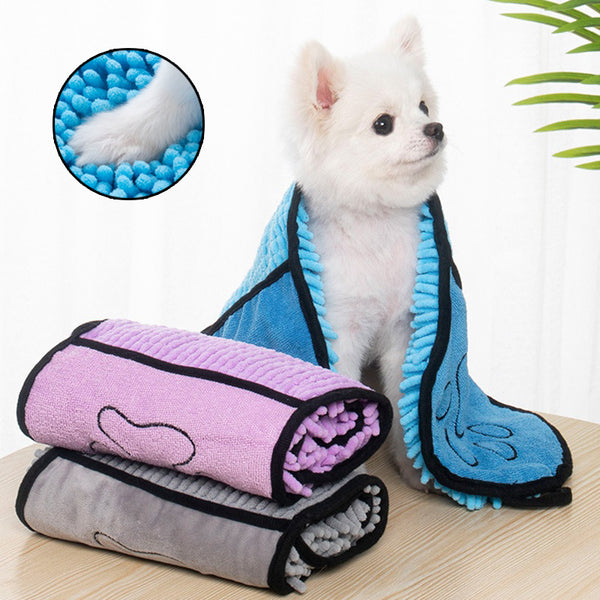 Super Absorbent Dog & Cat Bath Towel – Quick-Dry Microfiber Pet Towel with Hand Pockets